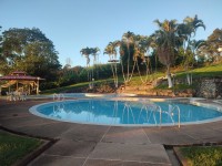 Hacienda La Bonita Paradise - Piscina Redonda Palmeras Tarde