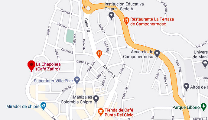Mapa de Manizales, Caldas