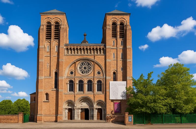 Exterior of St Ignatius church in London
